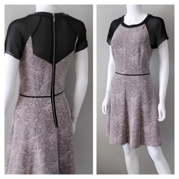 Rebecca Taylor Dresses & Skirts - Rebecca Taylor Dress • Floral Lace Print • Sheer Sleeves • M 8